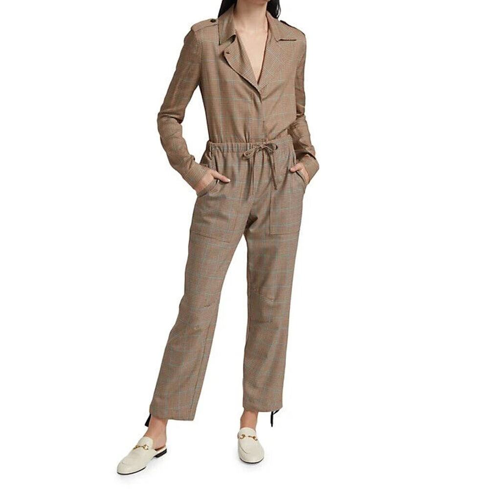 Rag & bone NWT Women's Tan Multi Field Plaid Shirt Size S - Picture 8 of 9